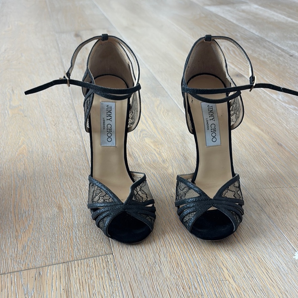 Jimmy Choo Black Strappy Heels
